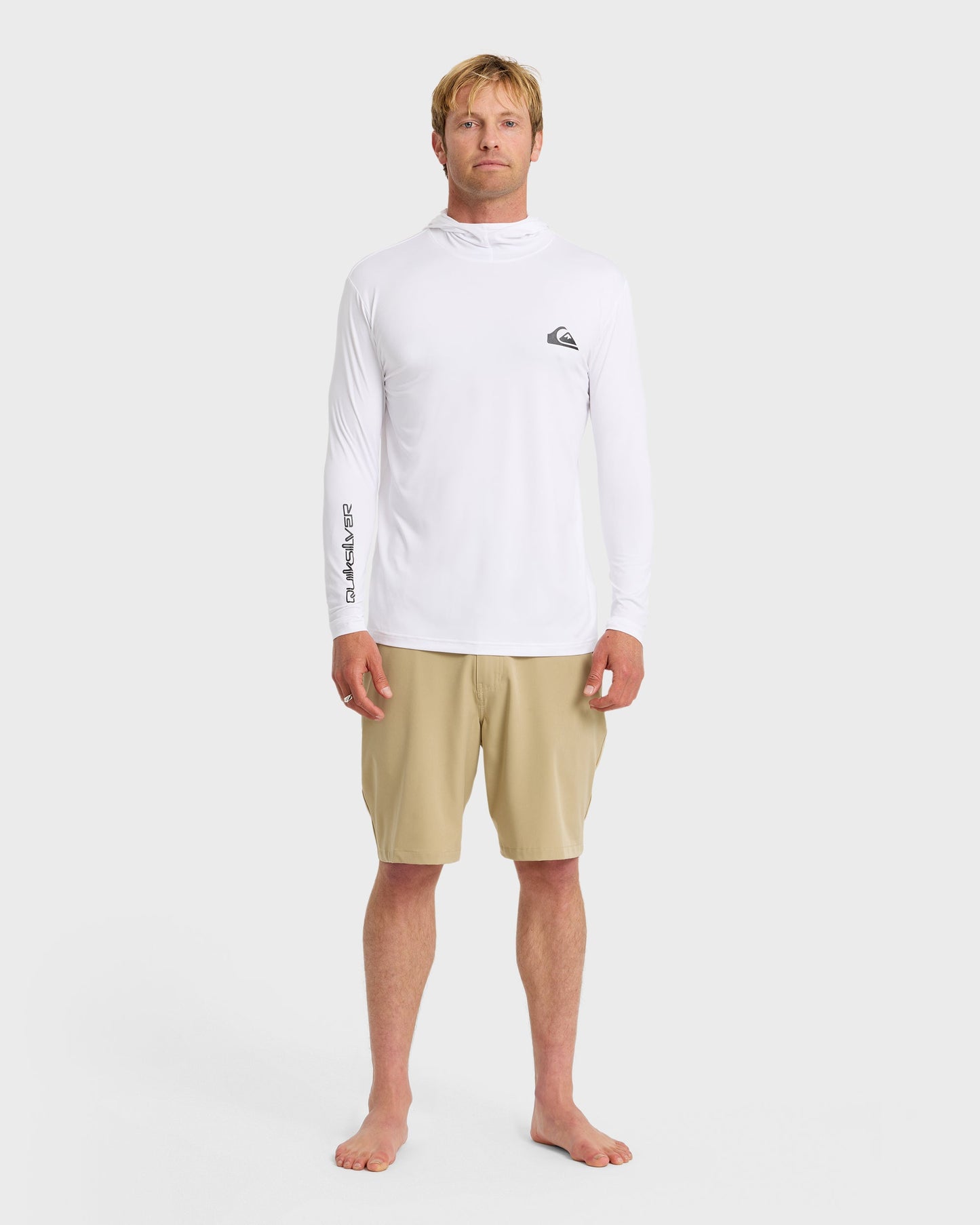 Everyday Hooded Surf Tee - White - Quick Silver