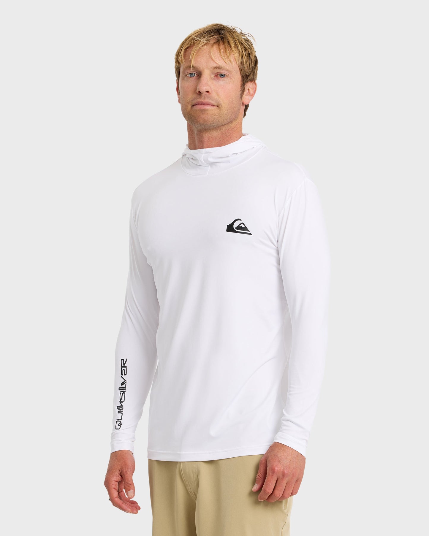 Everyday Hooded Surf Tee - White - Quick Silver