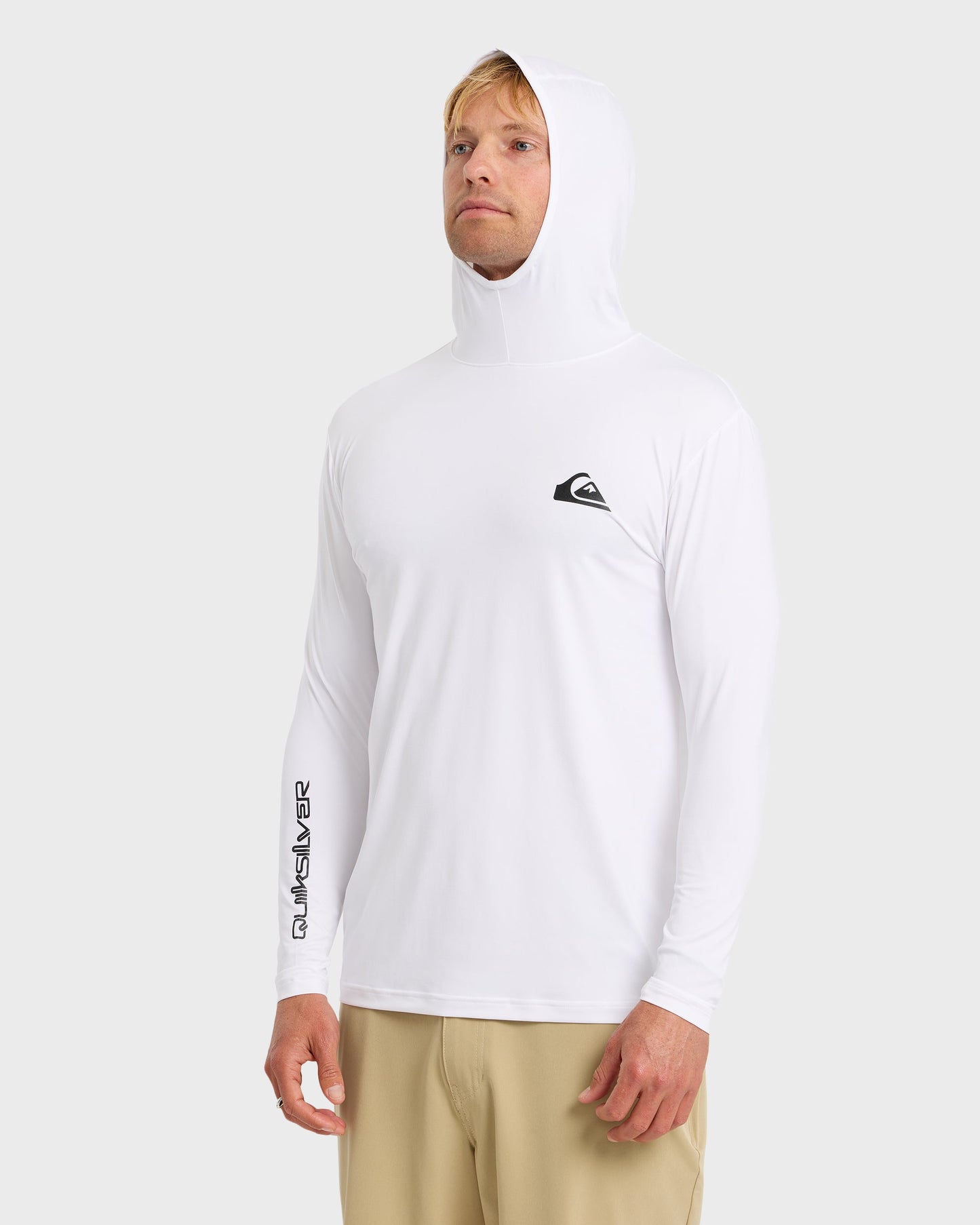 Everyday Hooded Surf Tee - White - Quick Silver