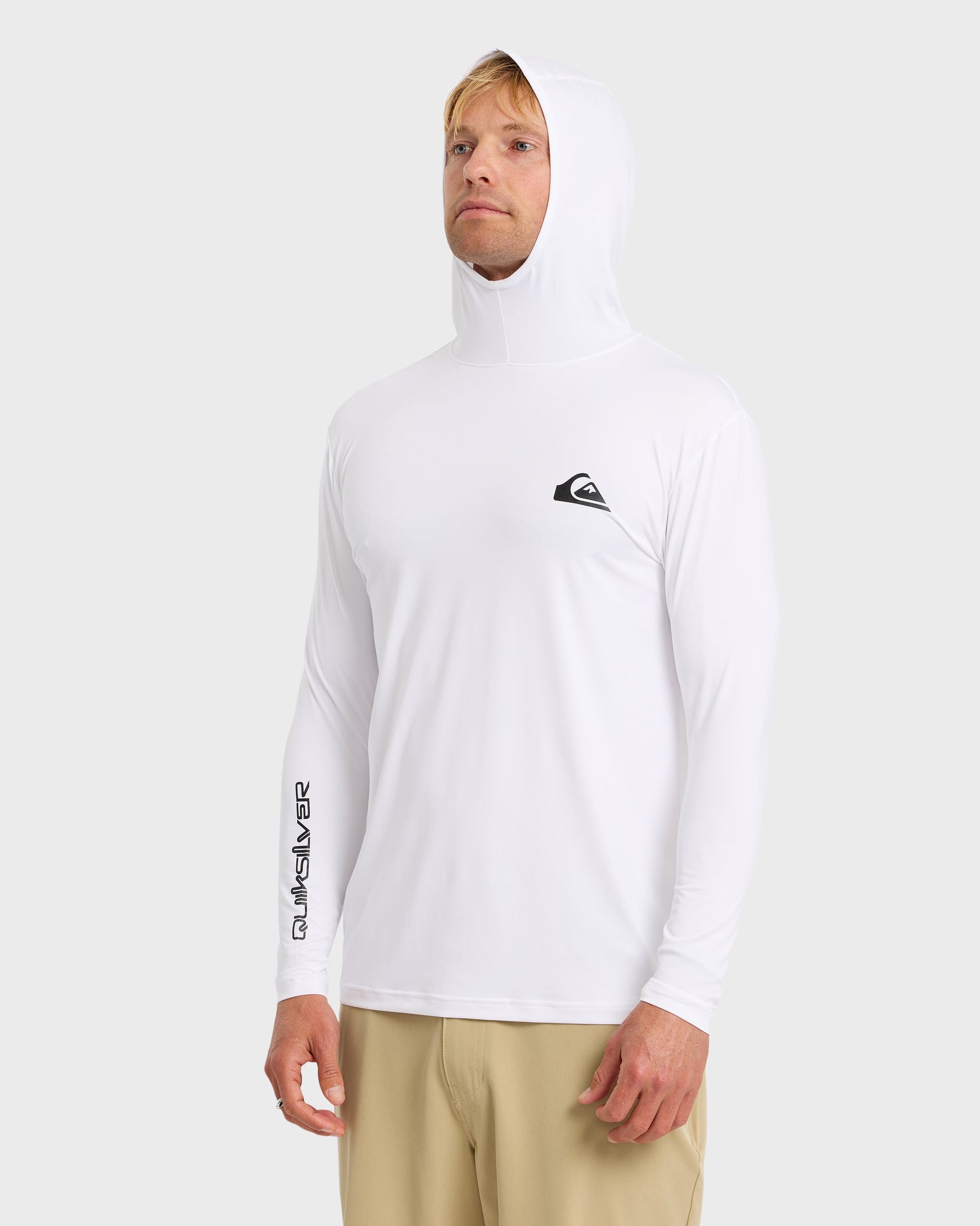 Everyday Hooded Surf Tee - White - Quick Silver