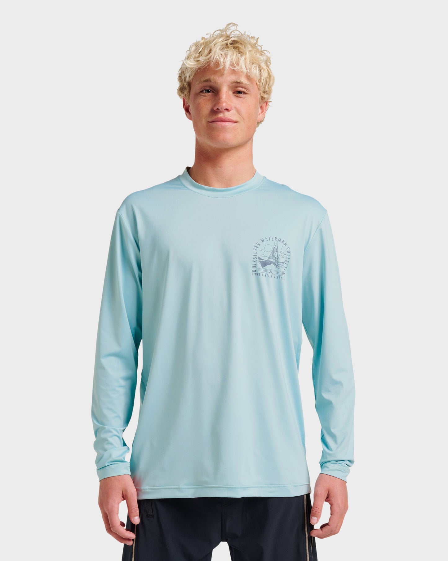 Waterman Coolbreeze Long Sleeve Surf Tee - Sterling Blue - Quick Silver
