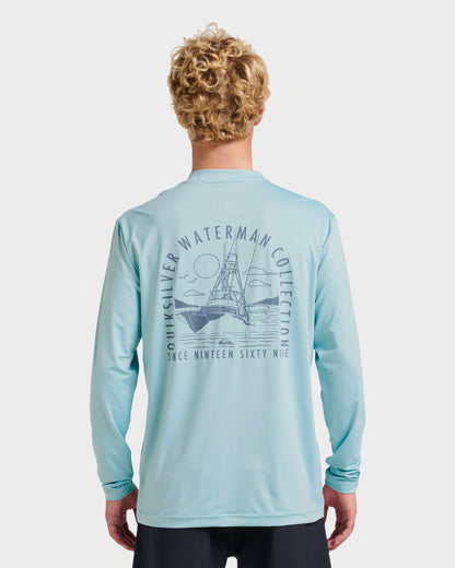 Waterman Coolbreeze Long Sleeve Surf Tee - Sterling Blue - Quick Silver