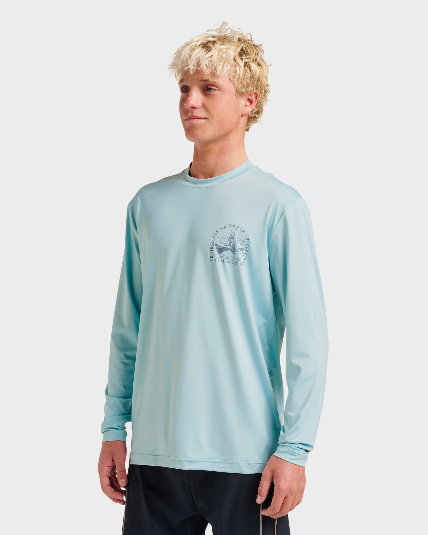 Waterman Coolbreeze Long Sleeve Surf Tee - Sterling Blue - Quick Silver