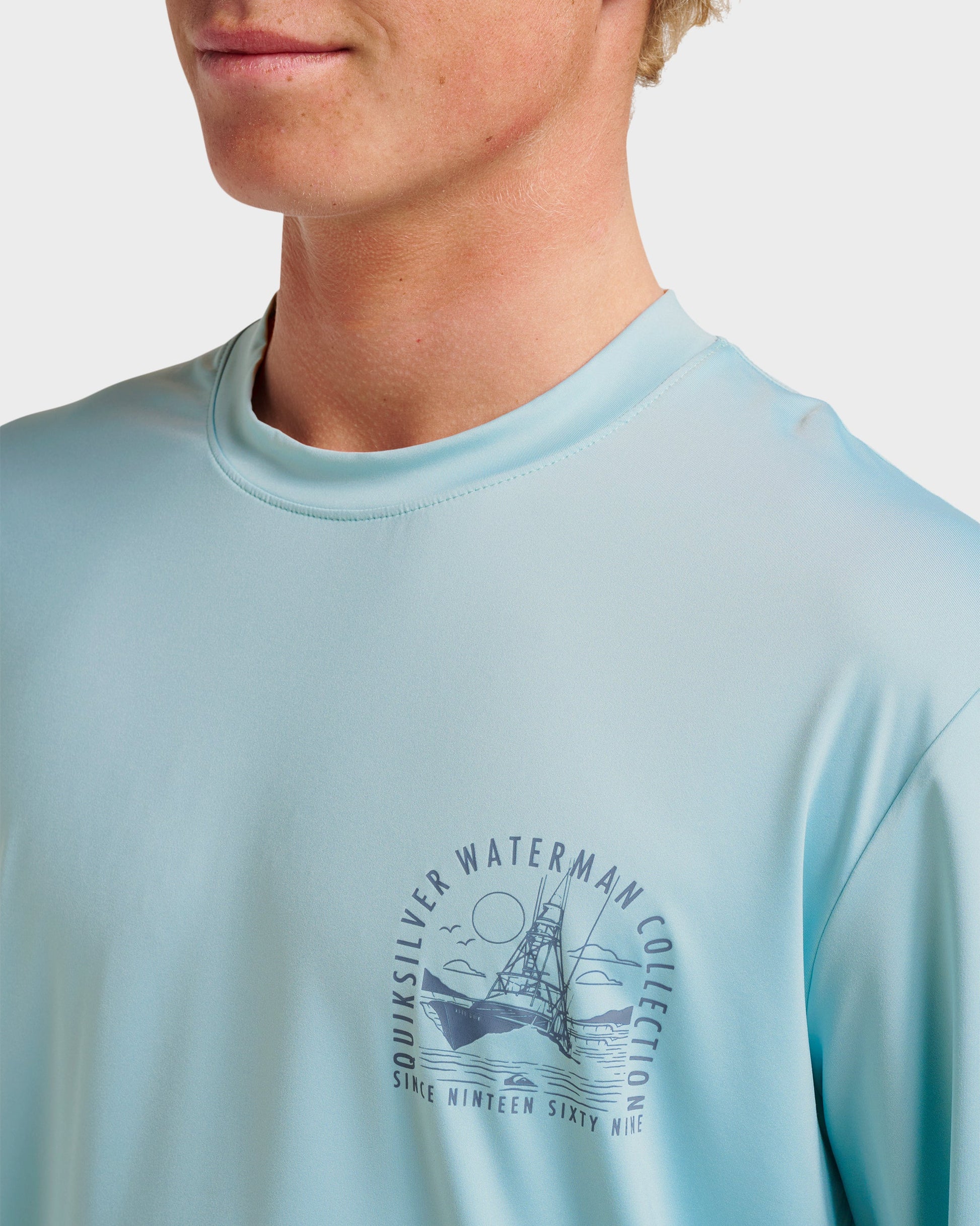 Waterman Coolbreeze Long Sleeve Surf Tee - Sterling Blue - Quick Silver