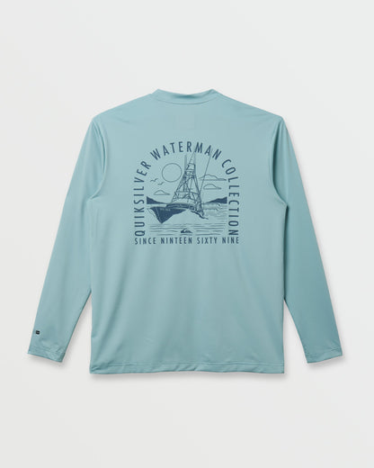 Waterman Coolbreeze Long Sleeve Surf Tee - Sterling Blue - Quick Silver