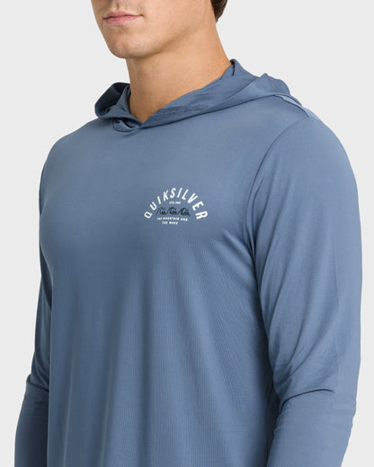 Lookup Long Sleeve Sun Hooded Rashguard - Seaport - Quick Silver