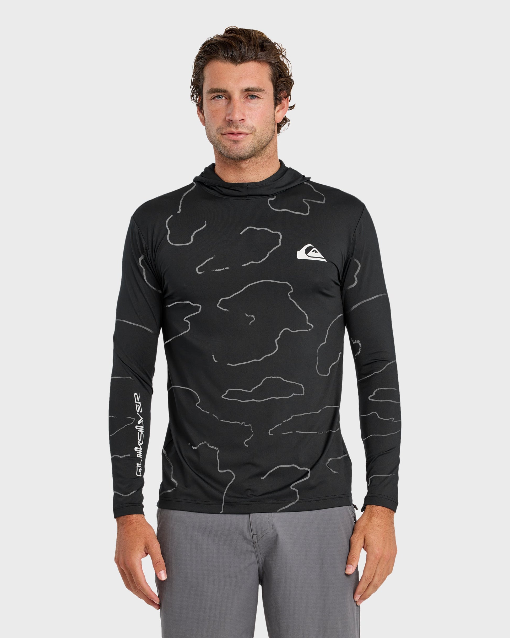 Everyday Hooded Surf Tee - Black - Quick Silver