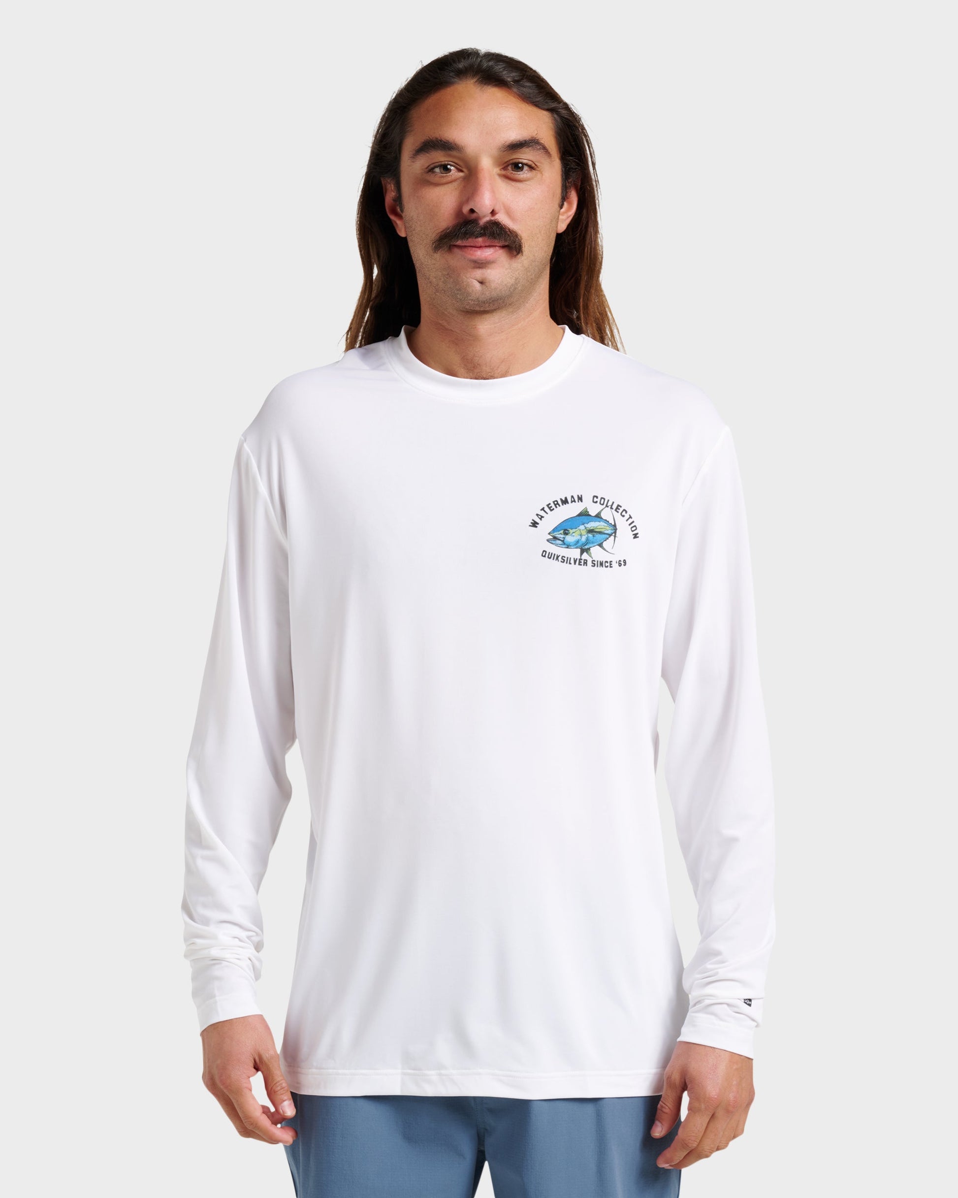 Waterman Coolbreeze Long Sleeve Surf Tee - White - Quick Silver