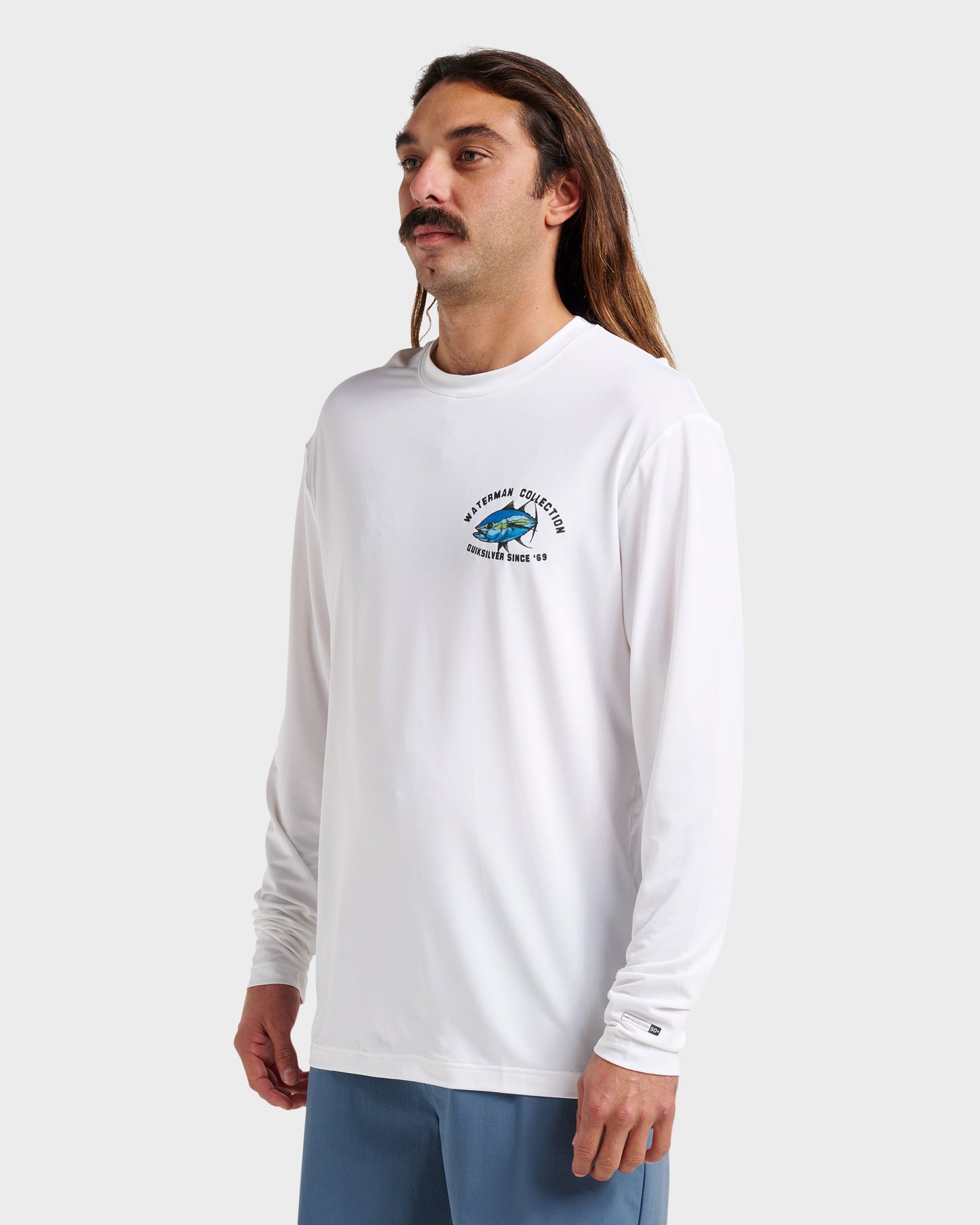 Waterman Coolbreeze Long Sleeve Surf Tee - White - Quick Silver