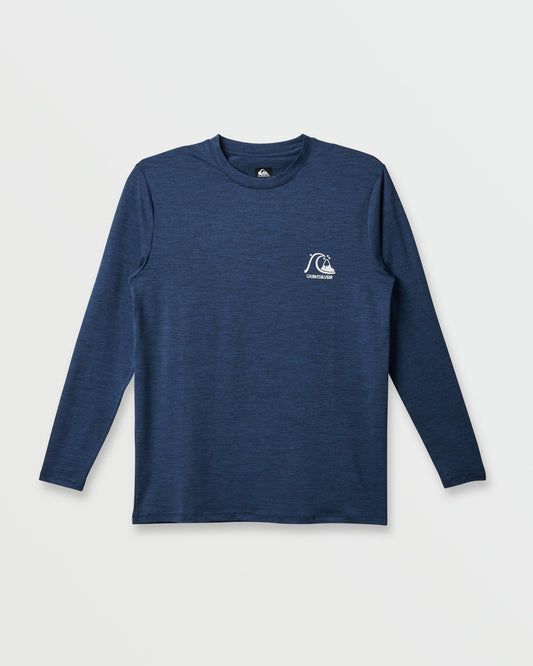 DNA Logo Surf Long Sleeve Surf Tee - Navy Heather - Quick Silver