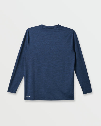 DNA Logo Surf Long Sleeve Surf Tee - Navy Heather - Quick Silver