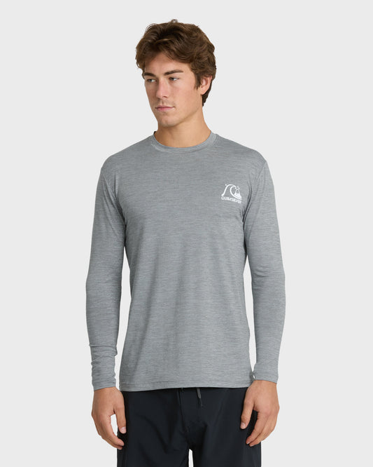 DNA Logo Surf Long Sleeve Surf Tee - Smoked Gray Heather - Quick Silver