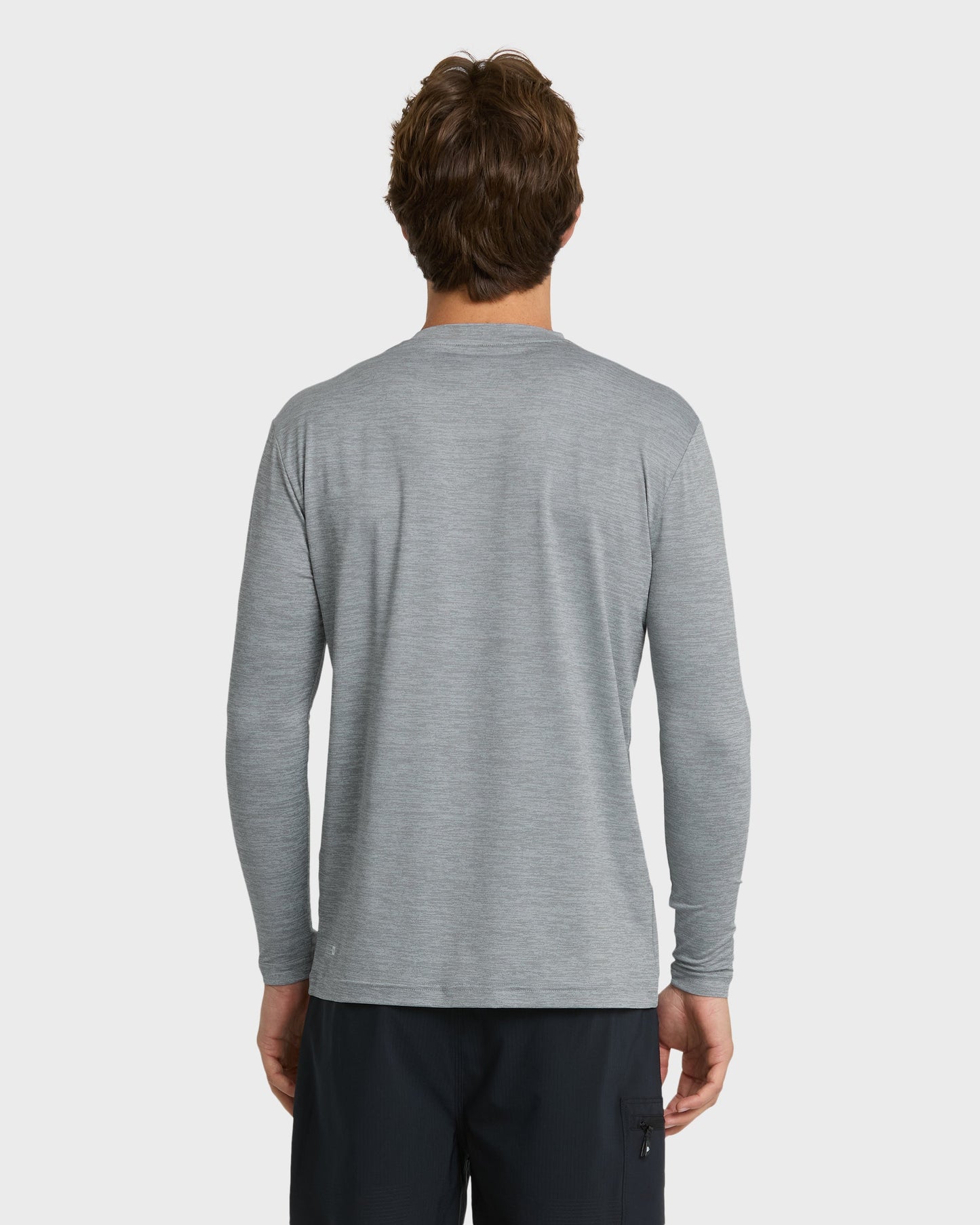 DNA Logo Surf Long Sleeve Surf Tee - Smoked Gray Heather - Quick Silver