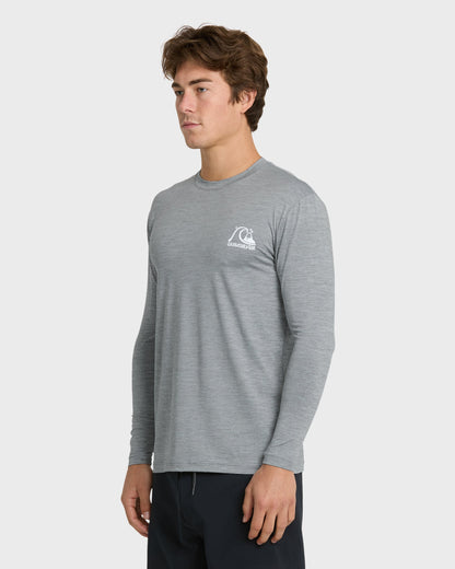 DNA Logo Surf Long Sleeve Surf Tee - Smoked Gray Heather - Quick Silver