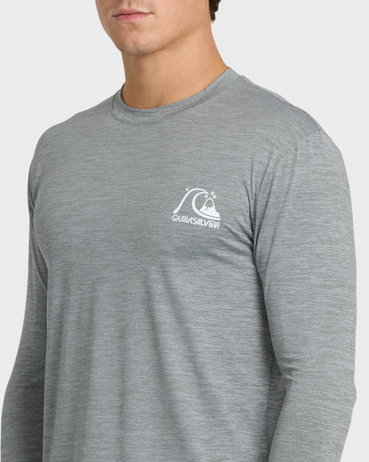 DNA Logo Surf Long Sleeve Surf Tee - Smoked Gray Heather - Quick Silver
