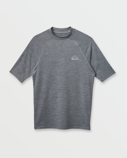 Everyday UPF 50 Short Sleeve Rashguard - Smoked Gray Heather - Quick Silver