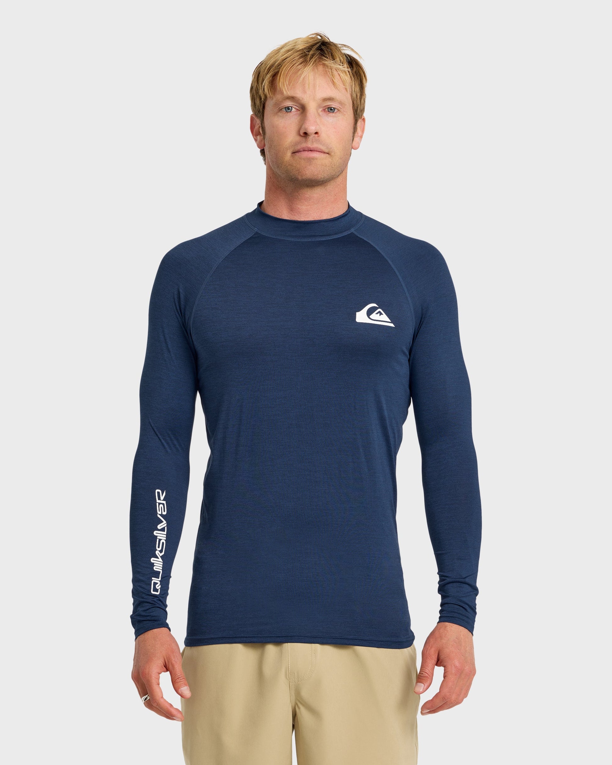 Everyday UPF 50 Long Sleeve Rashguard - Navy Heather - Quick Silver