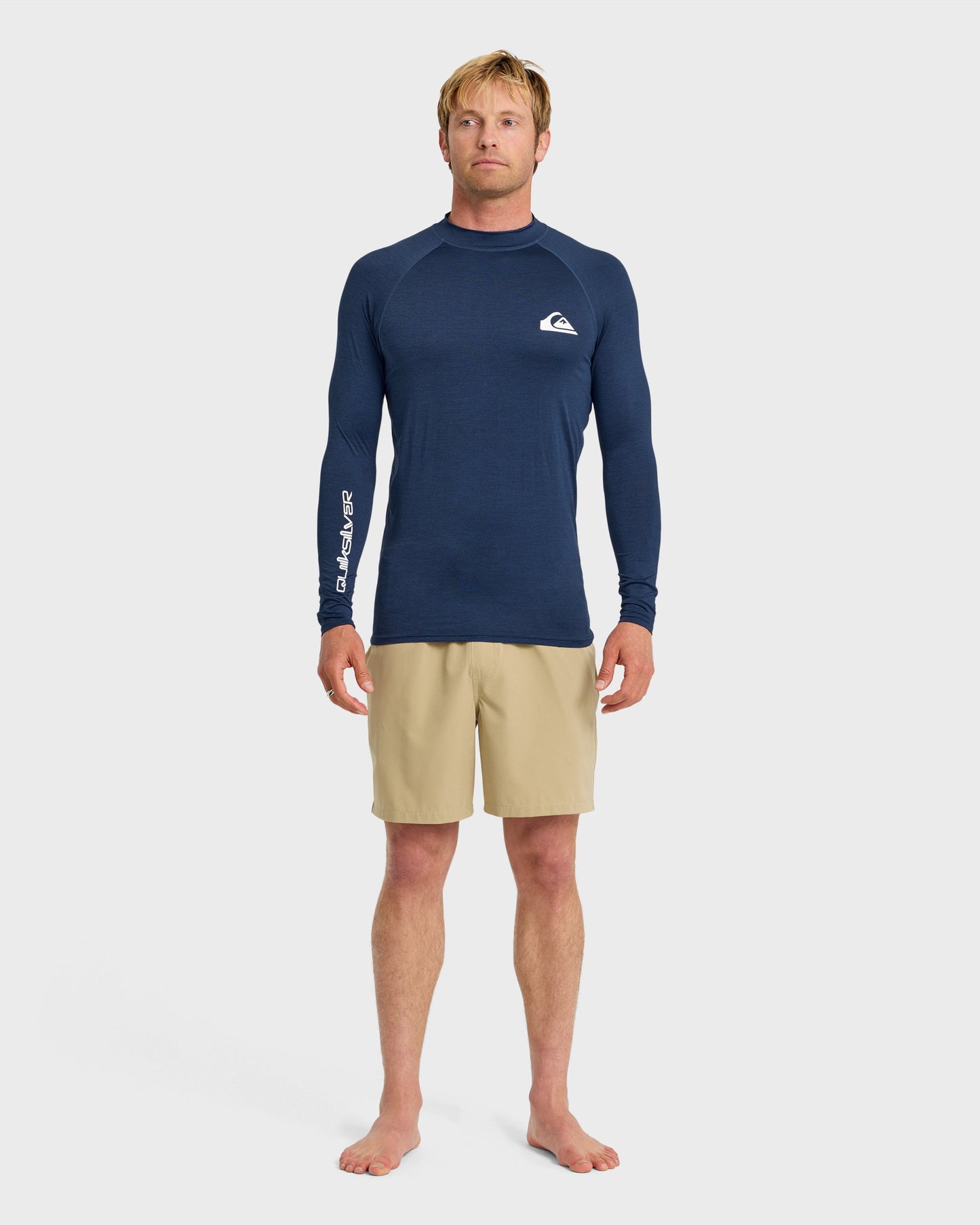 Everyday UPF 50 Long Sleeve Rashguard - Navy Heather - Quick Silver