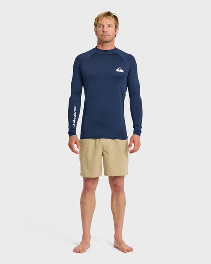 Everyday UPF 50 Long Sleeve Rashguard - Navy Heather - Quick Silver