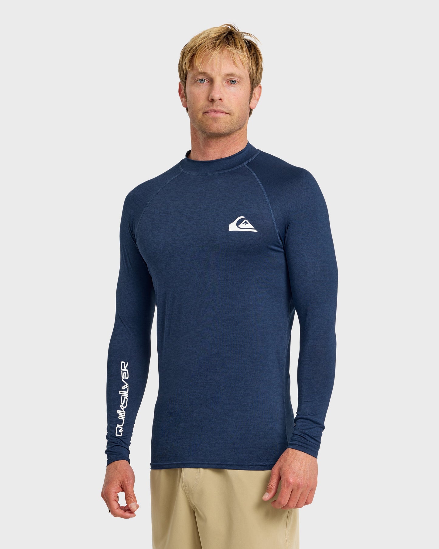 Everyday UPF 50 Long Sleeve Rashguard - Navy Heather - Quick Silver