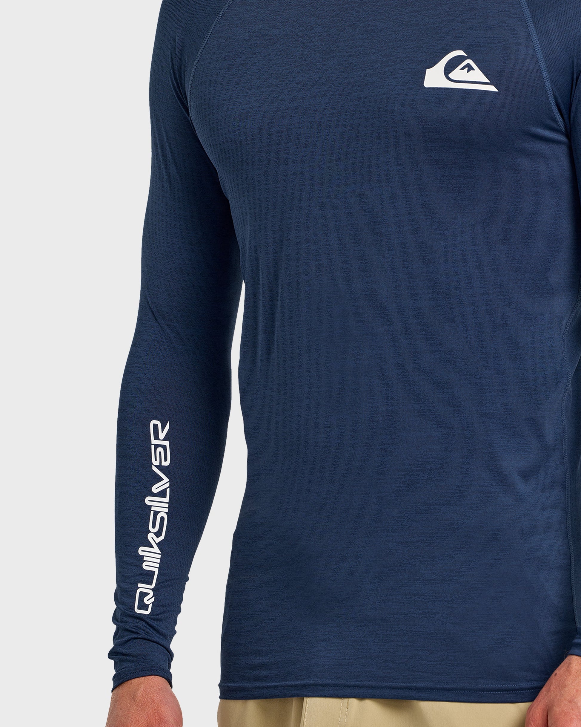 Everyday UPF 50 Long Sleeve Rashguard - Navy Heather - Quick Silver