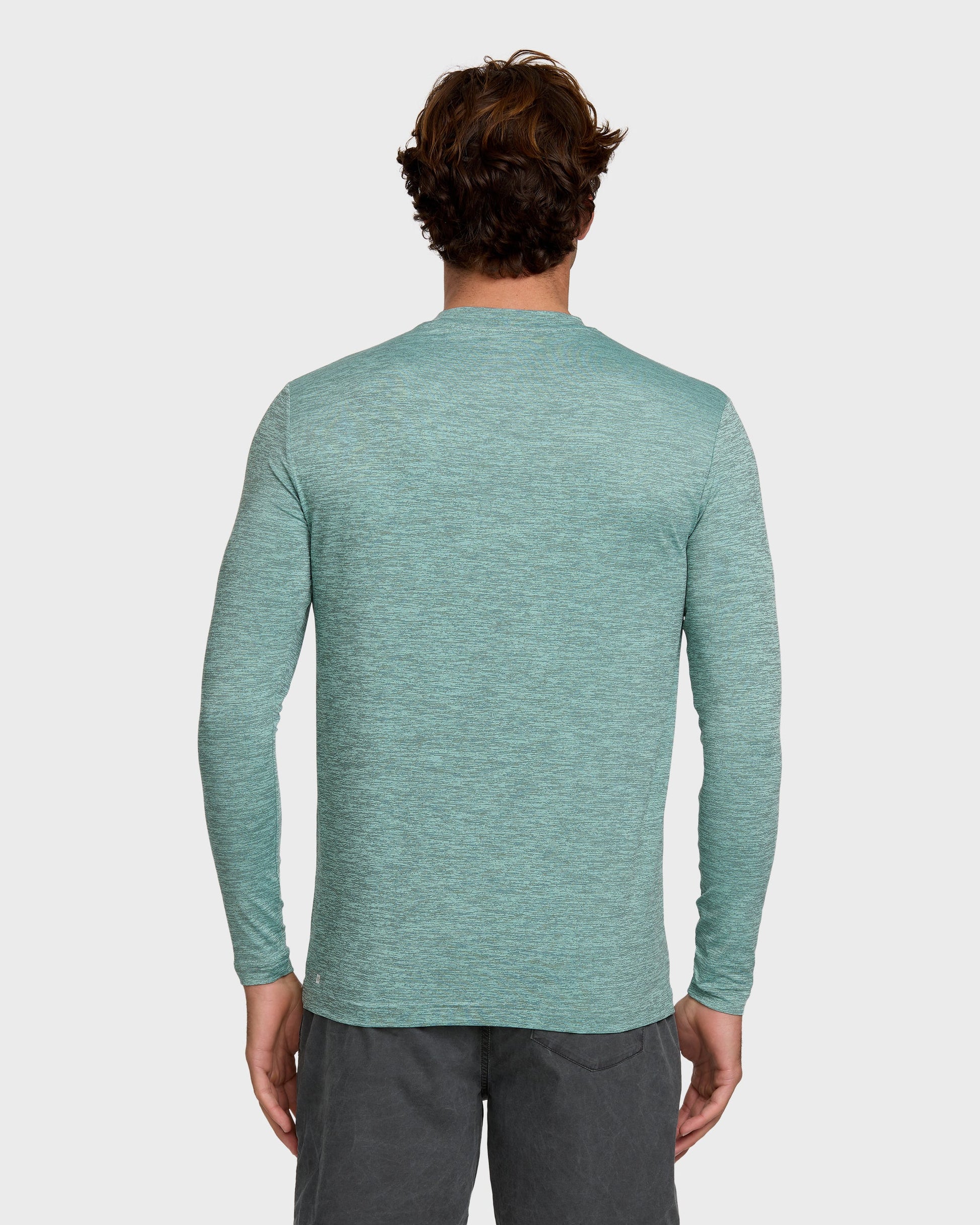 DNA Logo Surf Long Sleeve Surf Tee - Jade Heather - Quick Silver