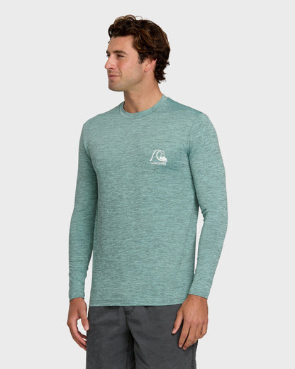 DNA Logo Surf Long Sleeve Surf Tee - Jade Heather - Quick Silver