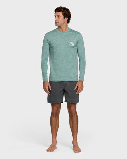 DNA Logo Surf Long Sleeve Surf Tee - Jade Heather - Quick Silver