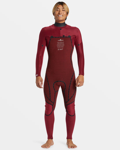 3/2mm Mercury Chest Zip GBS Wetsuit - High Risk Red - Quick Silver
