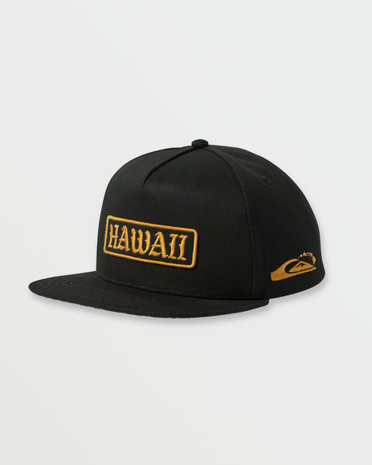 Hawaii Islands Snapback Hat - Black - Quick Silver