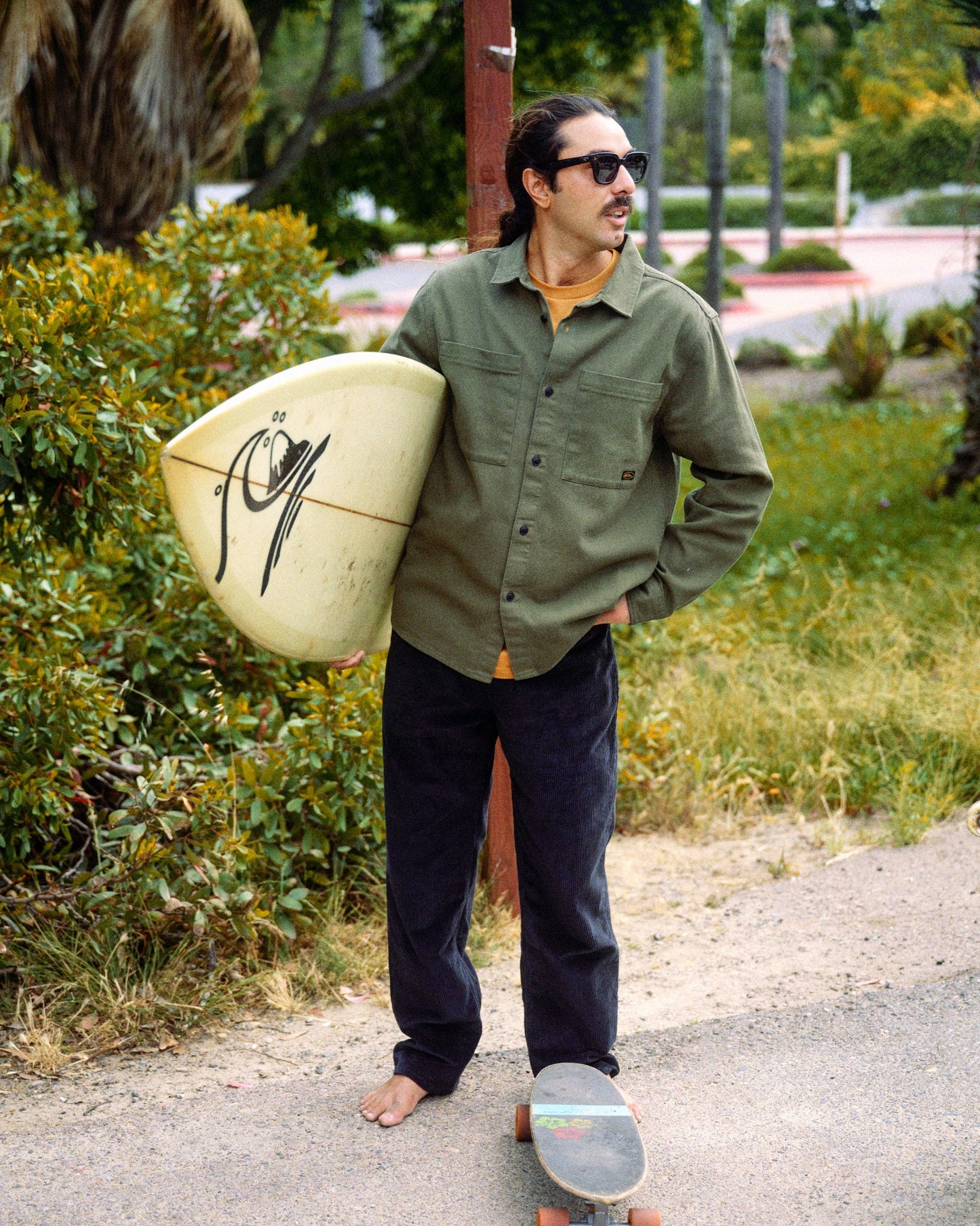 Heron Long Sleeve Shirt - Grape Leaf - Quick Silver