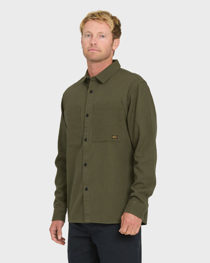 Heron Long Sleeve Shirt - Grape Leaf - Quick Silver