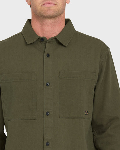 Heron Long Sleeve Shirt - Grape Leaf - Quick Silver