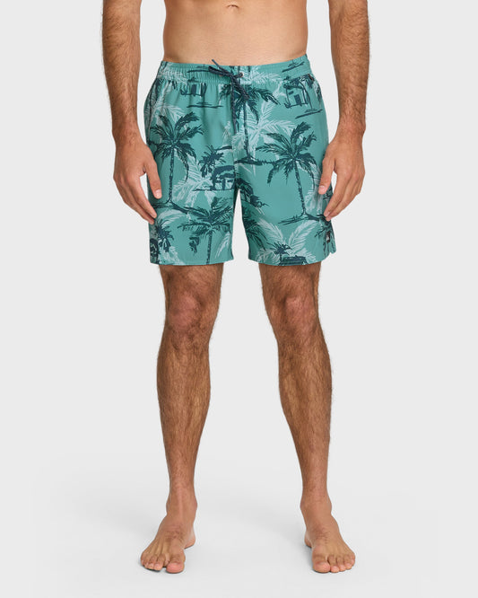 Waterman Off The Grid 17" Swim Trunks - Aqua - Quick Silver