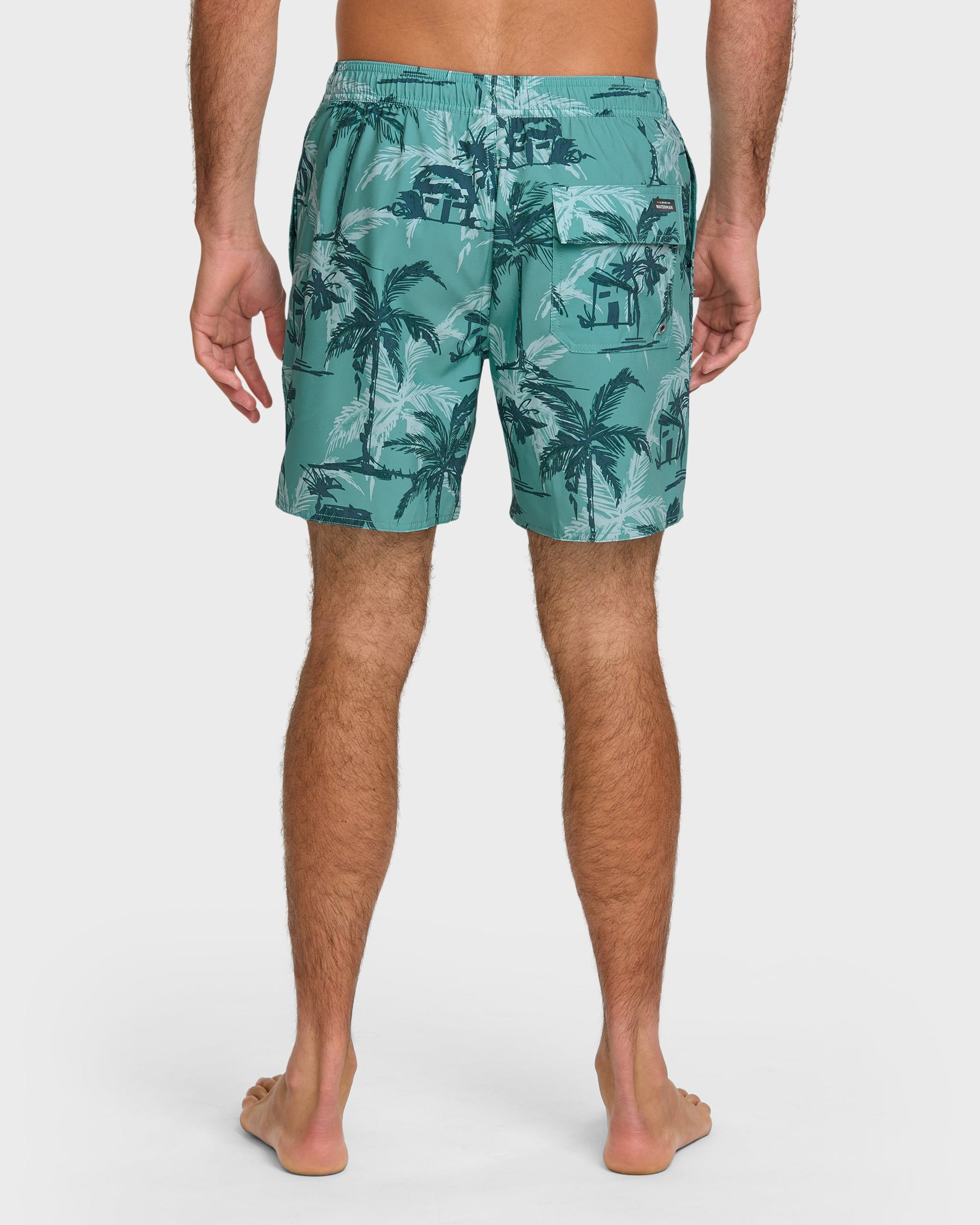 Waterman Off The Grid 17" Swim Trunks - Aqua - Quick Silver