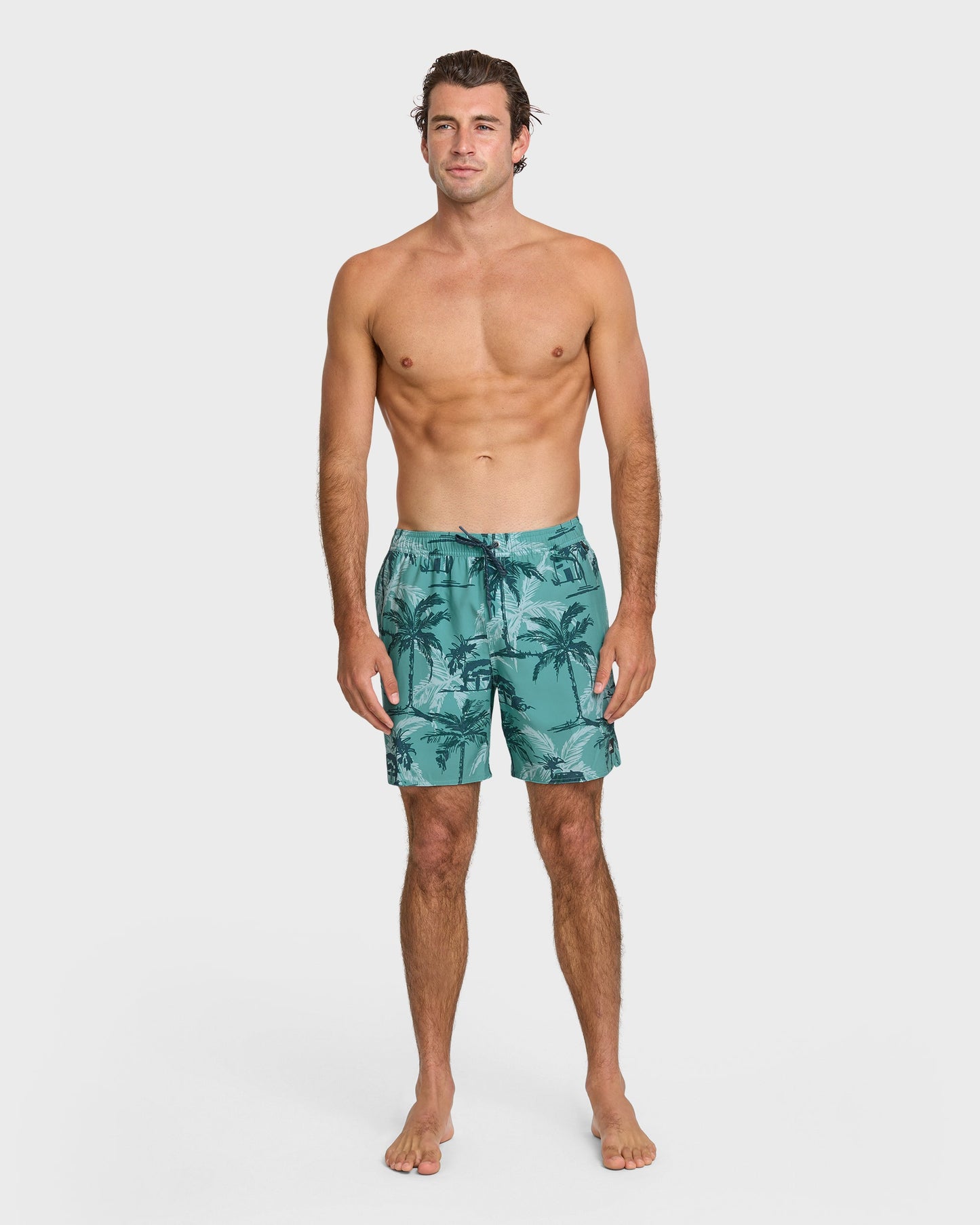 Waterman Off The Grid 17" Swim Trunks - Aqua - Quick Silver