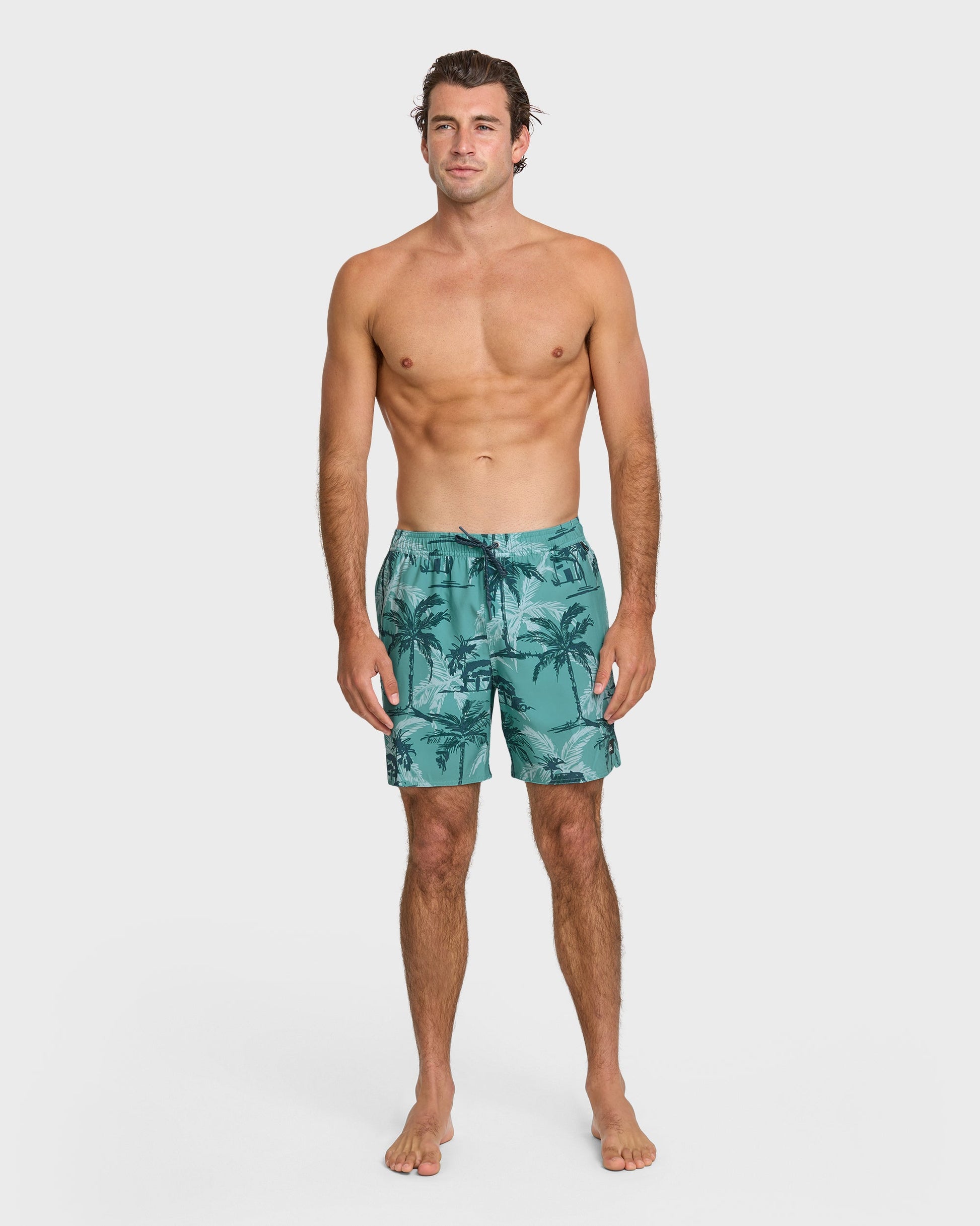 Waterman Off The Grid 17" Swim Trunks - Aqua - Quick Silver