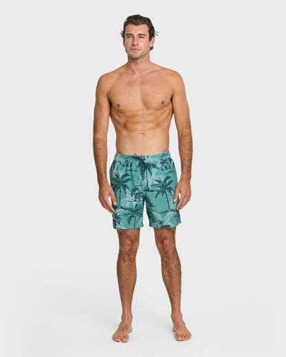 Waterman Off The Grid 17" Swim Trunks - Aqua - Quick Silver