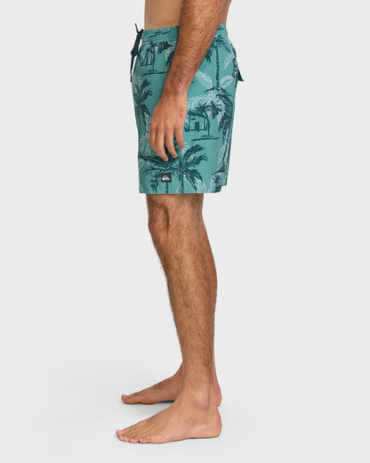 Waterman Off The Grid 17" Swim Trunks - Aqua - Quick Silver