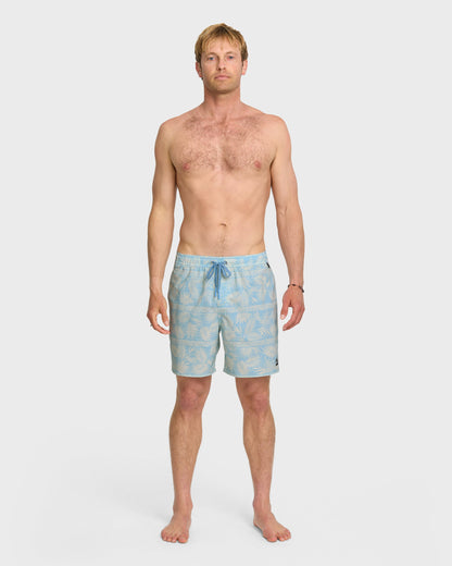 Waterman Fern Garden 17" Swim Trunks - Beach Blue - Quick Silver
