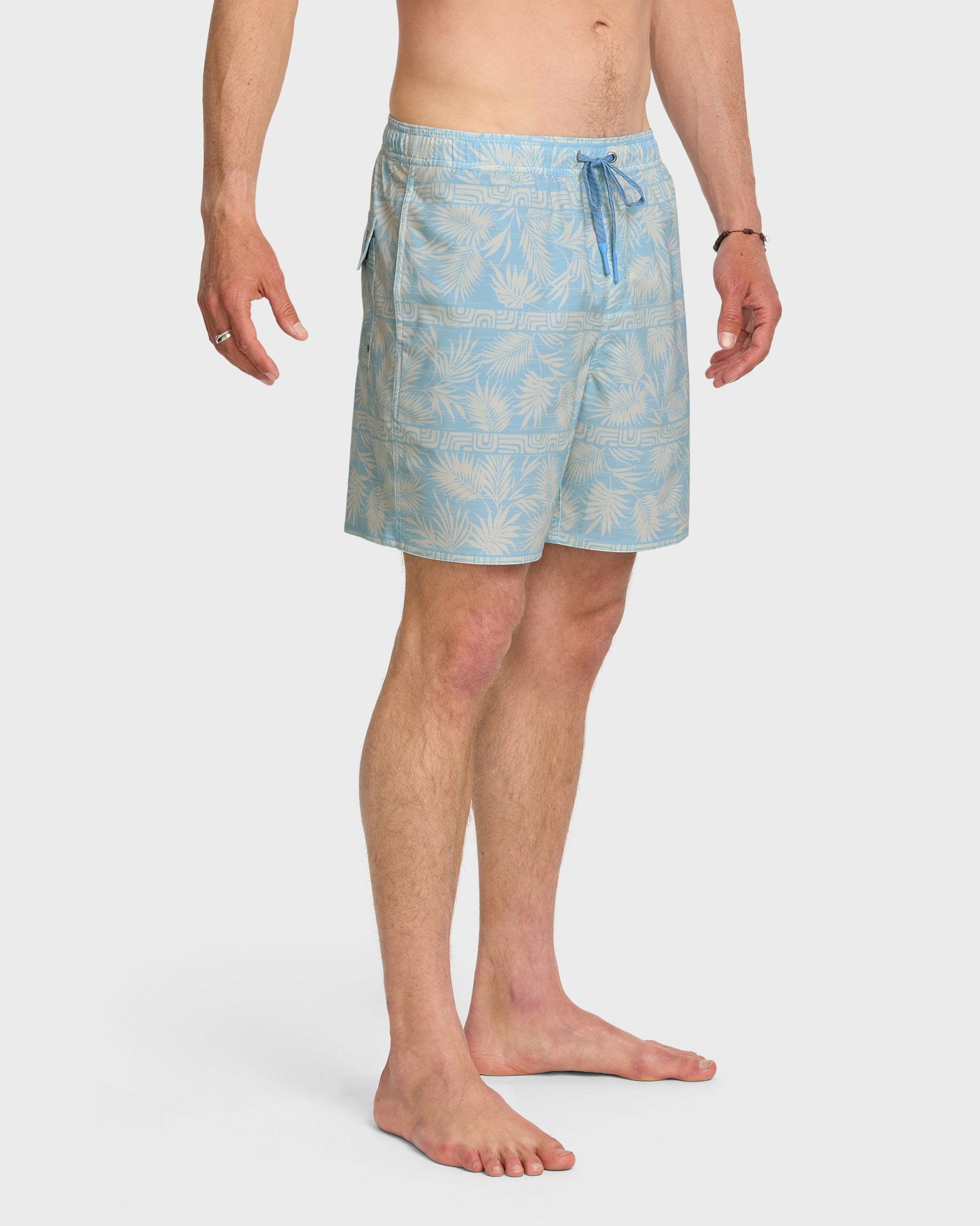 Waterman Fern Garden 17" Swim Trunks - Beach Blue - Quick Silver