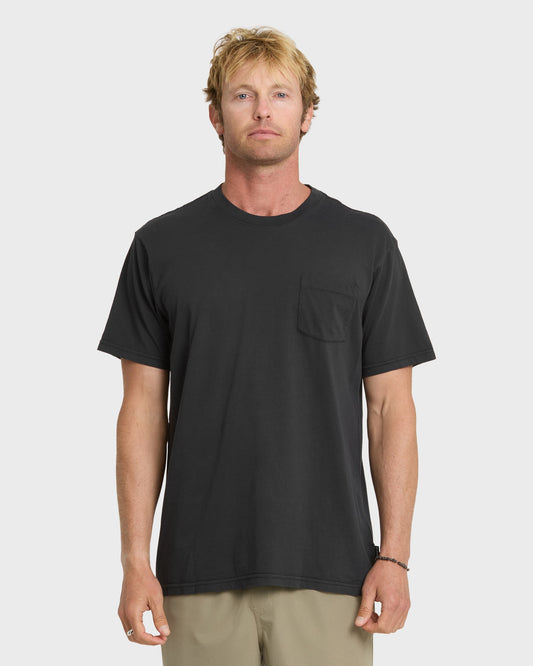 Saltwater Pocket Tee - Black - Quick Silver