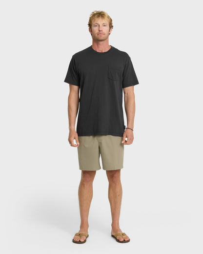 Saltwater Pocket Tee - Black - Quick Silver